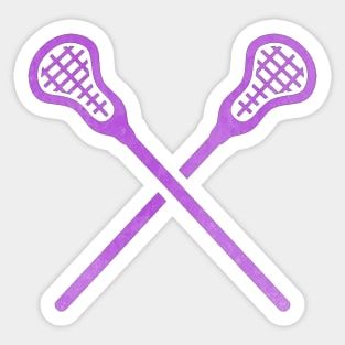 Lacrosse Stick Purple Sticker